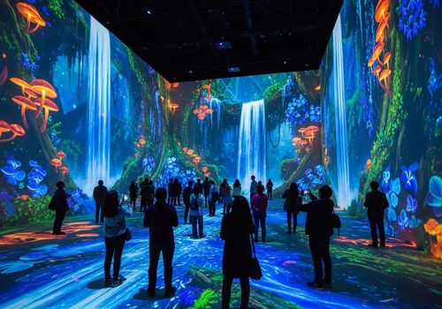 Последние новости компании о Как предприятия могут выбрать подходящую систему иммерсивной проекции: советы для интерактивной проекции на стены и пол