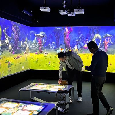 Хорошая цена 3D AR Интерактивное сканирование Живопись Интерактивная проекция на стене Программное обеспечение для детей Интерактивный проектор Рисование лазерный проектор онлайн