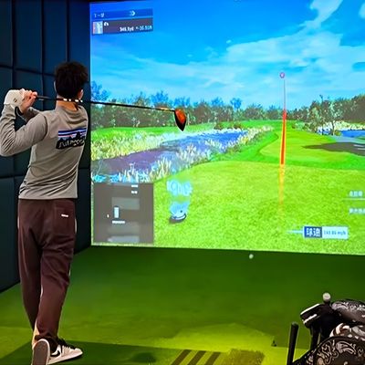 Хорошая цена Реалистичные спортивные Ar Гольф симулятор Интерактивный Гольф Проекция Стенный Гольф симулятор онлайн