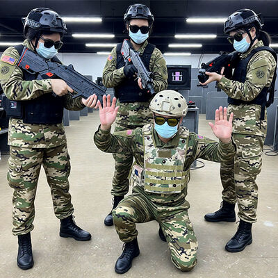 Хорошая цена Универсальное оборудование для коммерческого лазертага: беспроводные пистолеты и жилеты для многопользовательской игры (для помещений и улицы) онлайн