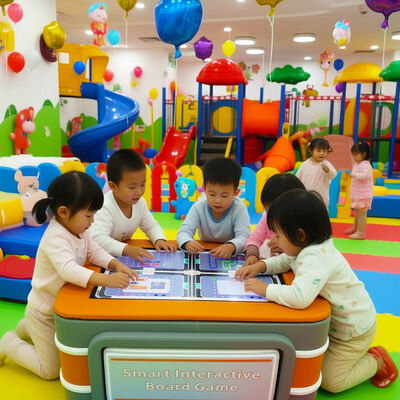 Качество 38.2" Широкий интерактивный игровой стол для четырех игроков с мультитач-таблой и образовательным анимационным дисплеем завод