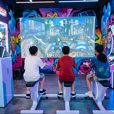 Хорошая цена Северное сияние гонки интерактивная голографическая интерактивная проекция спорт фитнес оборудование динамический велосипед онлайн