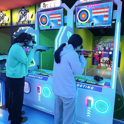 Хорошая цена Безопасная безпулевая лазерная стрельба аркадная машина, симулятор целей с монетами для детских игровых центров, семейных развлекательных центров онлайн