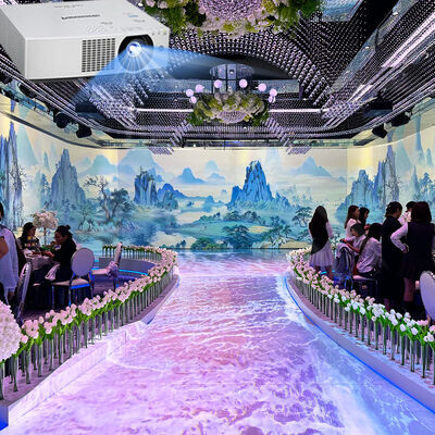 Качество 5200 лумен 1920*1200 Разрешение 20 каналов Иммерсивный голографический интерактивный проектор для ресторанов завод