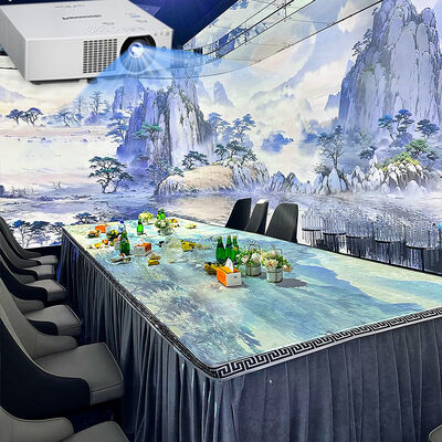 Хорошая цена Свадебный пирог 3D Картировка Immersive Room Пол/Земля Интерактивная проекция Голограммный проектор онлайн