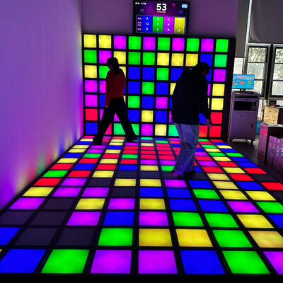 Хорошая цена 30x30 см RGB-освещение, чувствительная к давлению, интерактивная светодиодная напольная суперсетка для парков развлечений онлайн