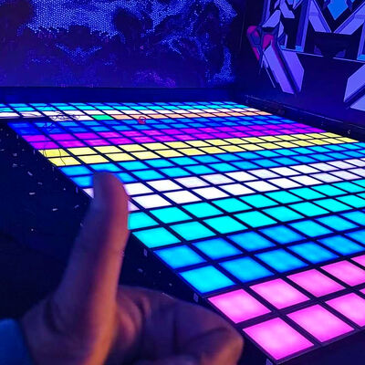 Хорошая цена 30x30 см RGB цветовой интерактивный светодиодный пол с более чем 1000 уровнями игры для развлечений в помещении онлайн